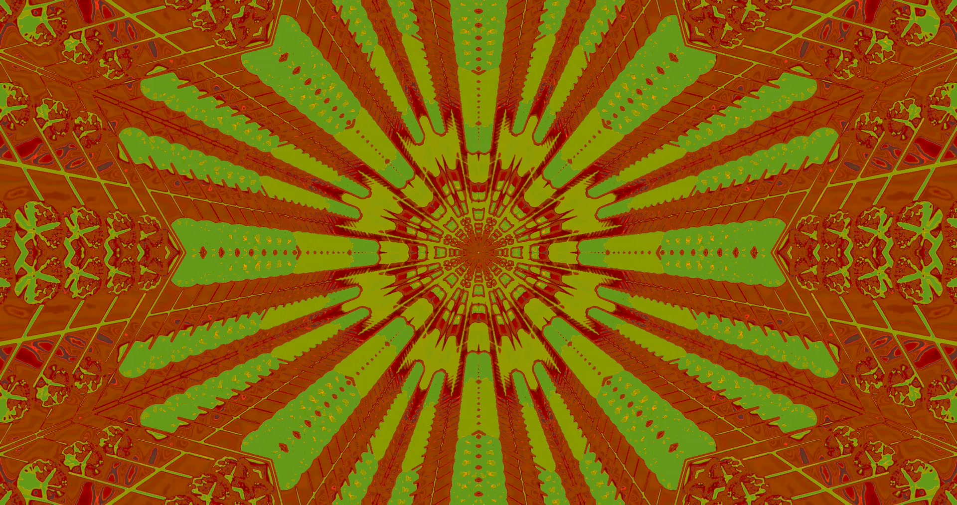 Neon Tunnel Groen Rood Kaleidoscoop Schermbeveiliging 4K UHD 60fps VjLoops