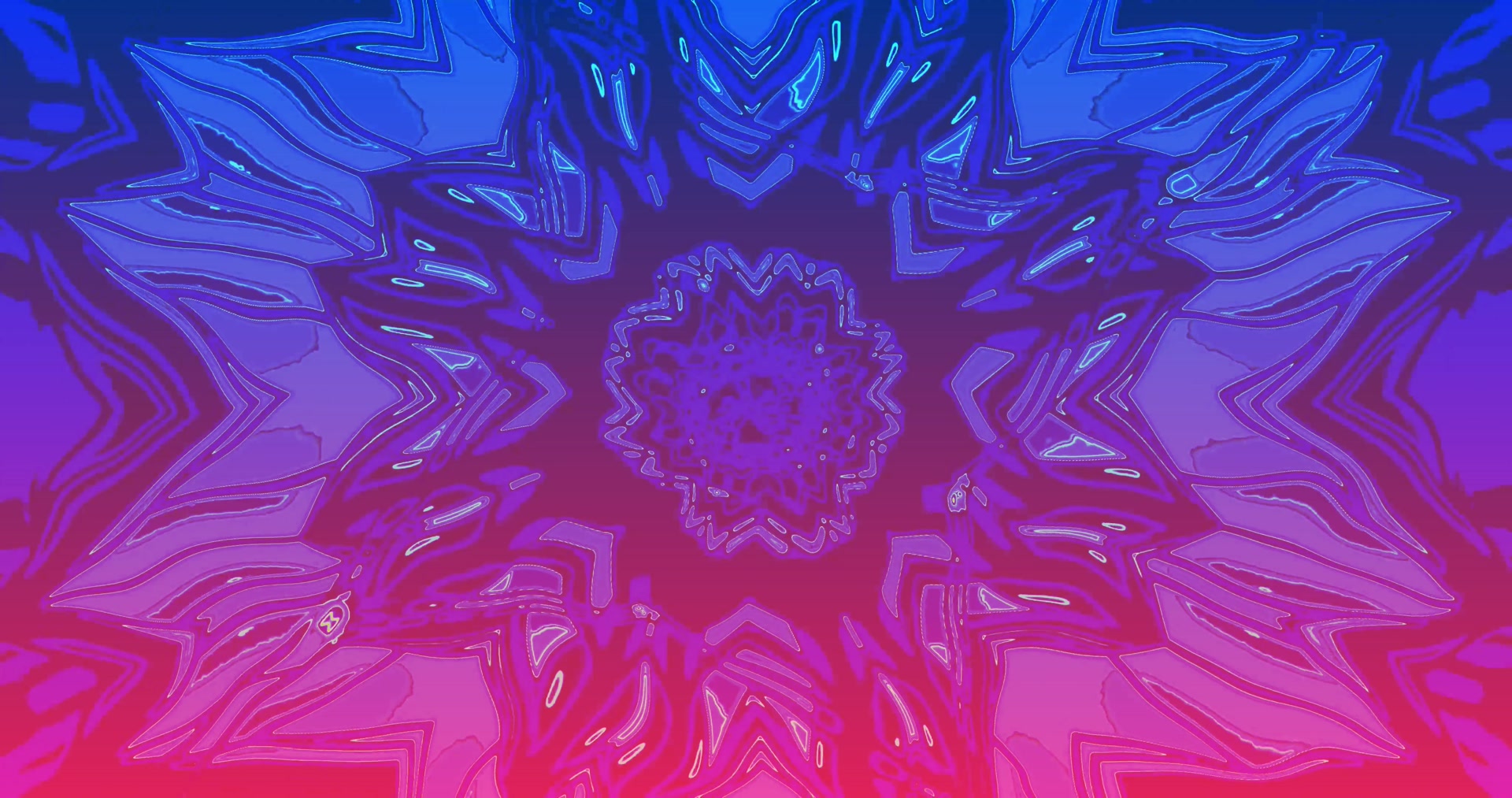 Neon Tunnel Paars Blauw Kaleidoscoop Schermbeveiliging 4K UHD 60fps VJLoops