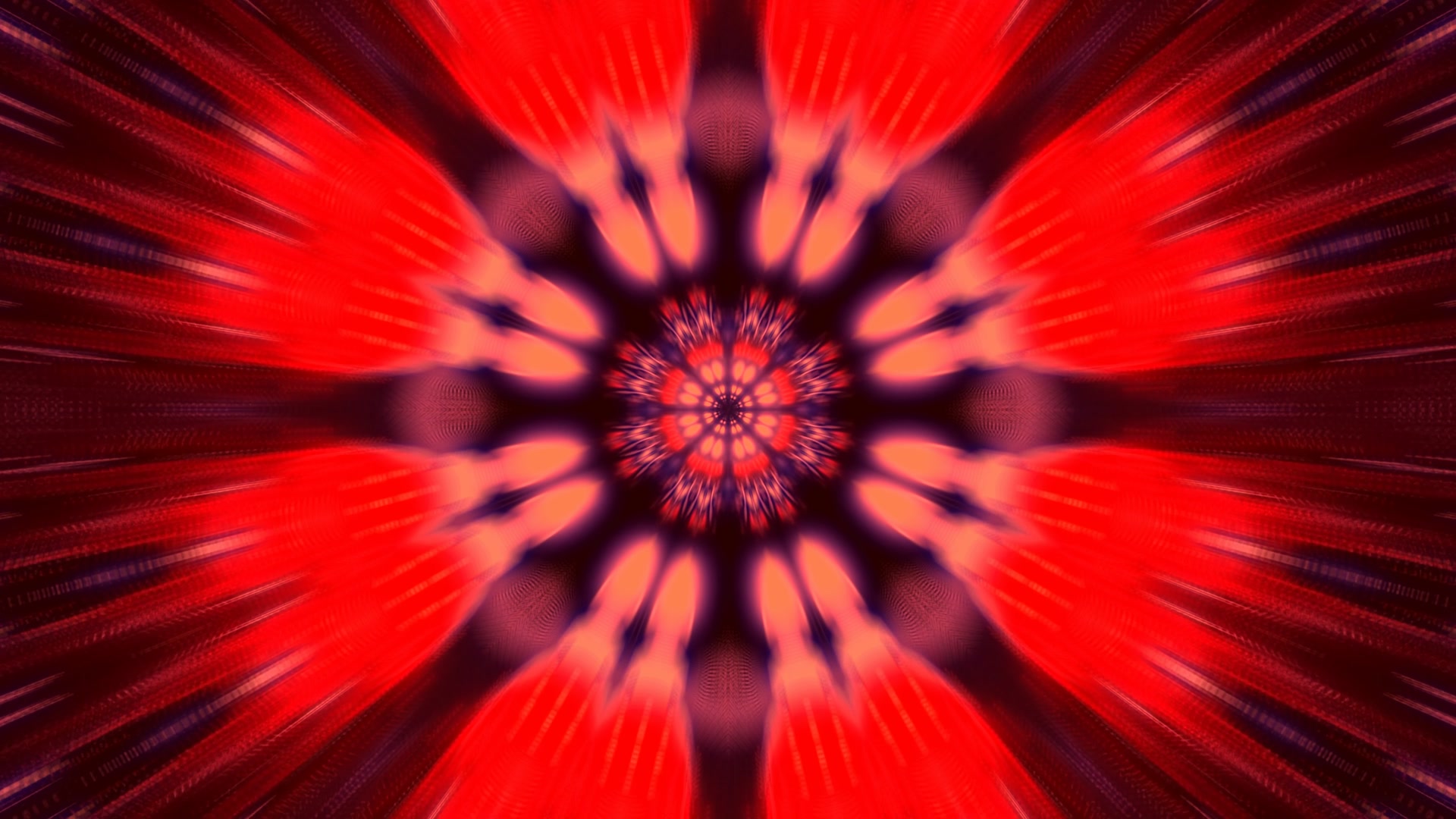 Rood Neon Tunnel Schermbeveiliging 4K UHD 60fps VJ Loop