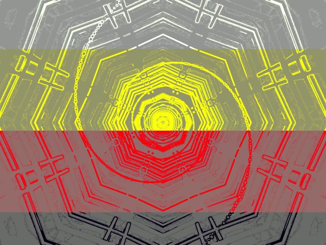 Neon Tunnel Cyaan Groen Pentagon Vortex VjLoops 4:3 Classic 60fps Schermbeveiliging