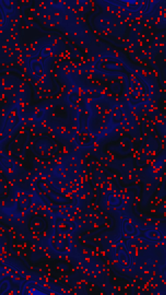 Neon Tunnel Rood Pixel Storm Blauwe Wervel VjLoops 9:16 Reels 60fps Schermbeveiliging