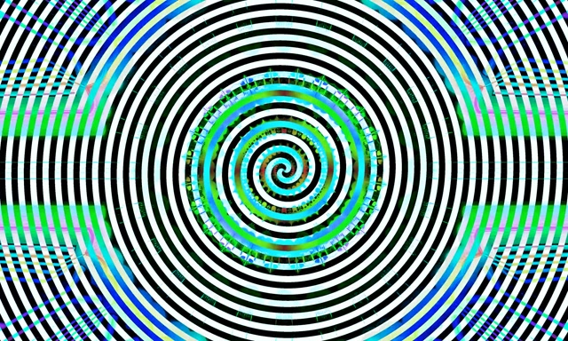 Neon Tunnel Hypnotische ZW Spiraal Vortex VJ Loop 5:3 Wide 60fps Schermbeveiliging