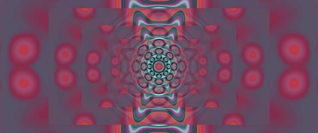 Pulsating Kaleidoscope Neon Tunnel VJ Loop 2.39:1 60fps Screensaver
