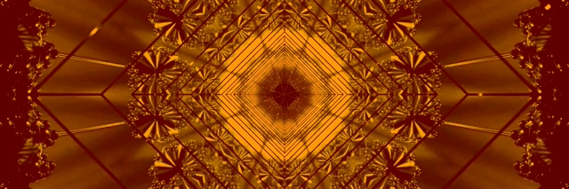 Gouden Neon Tunnel Screensaver 3:1 Drievoudig Breed 60fps VJLoops PC Laptop