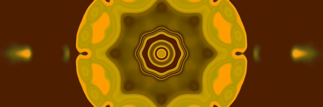 Oranje Bruin Neon Tunnel Mandala 3:1 Triple Wide 60fps Screensaver VJ Loop