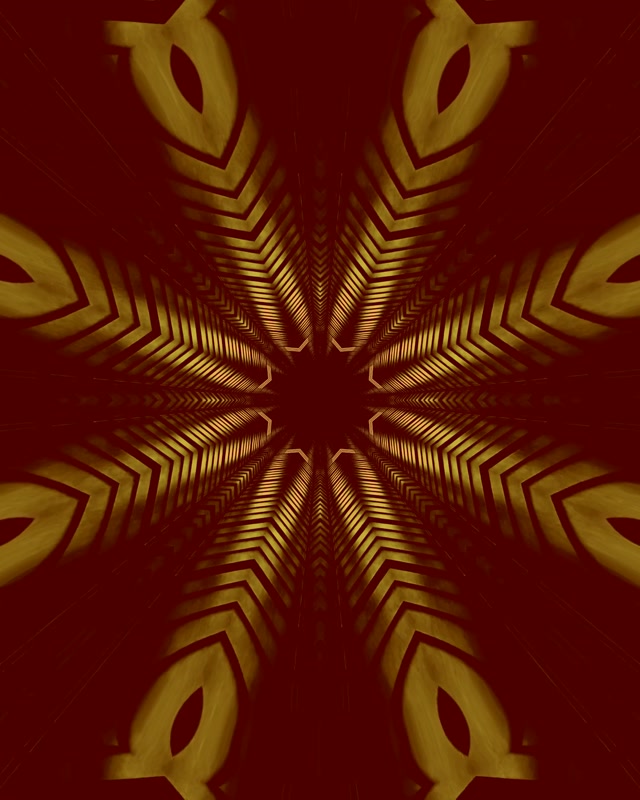 Golden Star Fractal Neon Tunnel Vj Loop 4:5 Instagram 60fps Screensaver