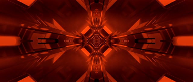 Red Neon Tunnel Kaleidoscope VJ Loop 21:9 Ultrawide 60fps Screensaver