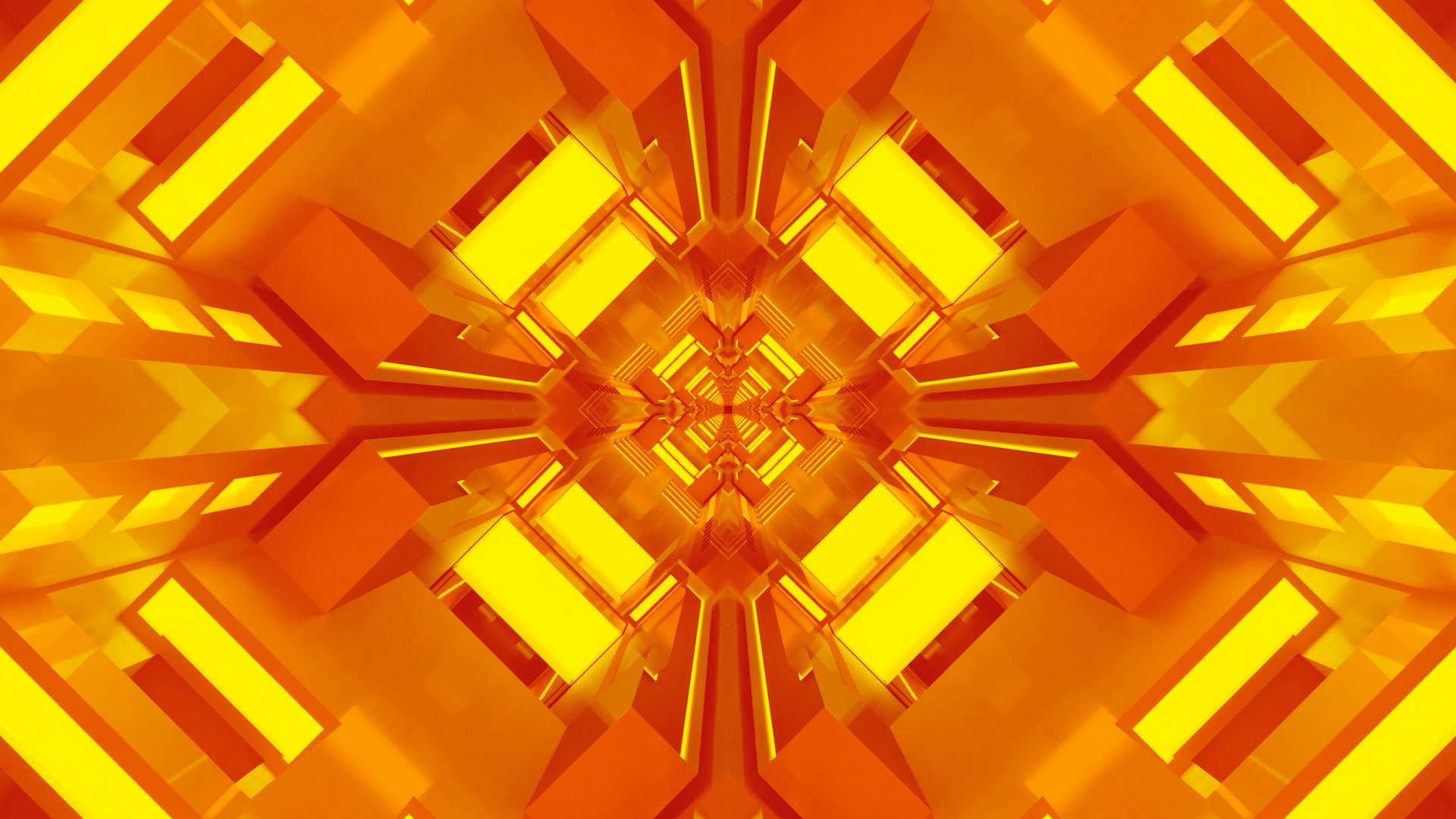 Oranje Neon Tunnel Schermbeveiliging 4K UHD 60fps VJ Loop