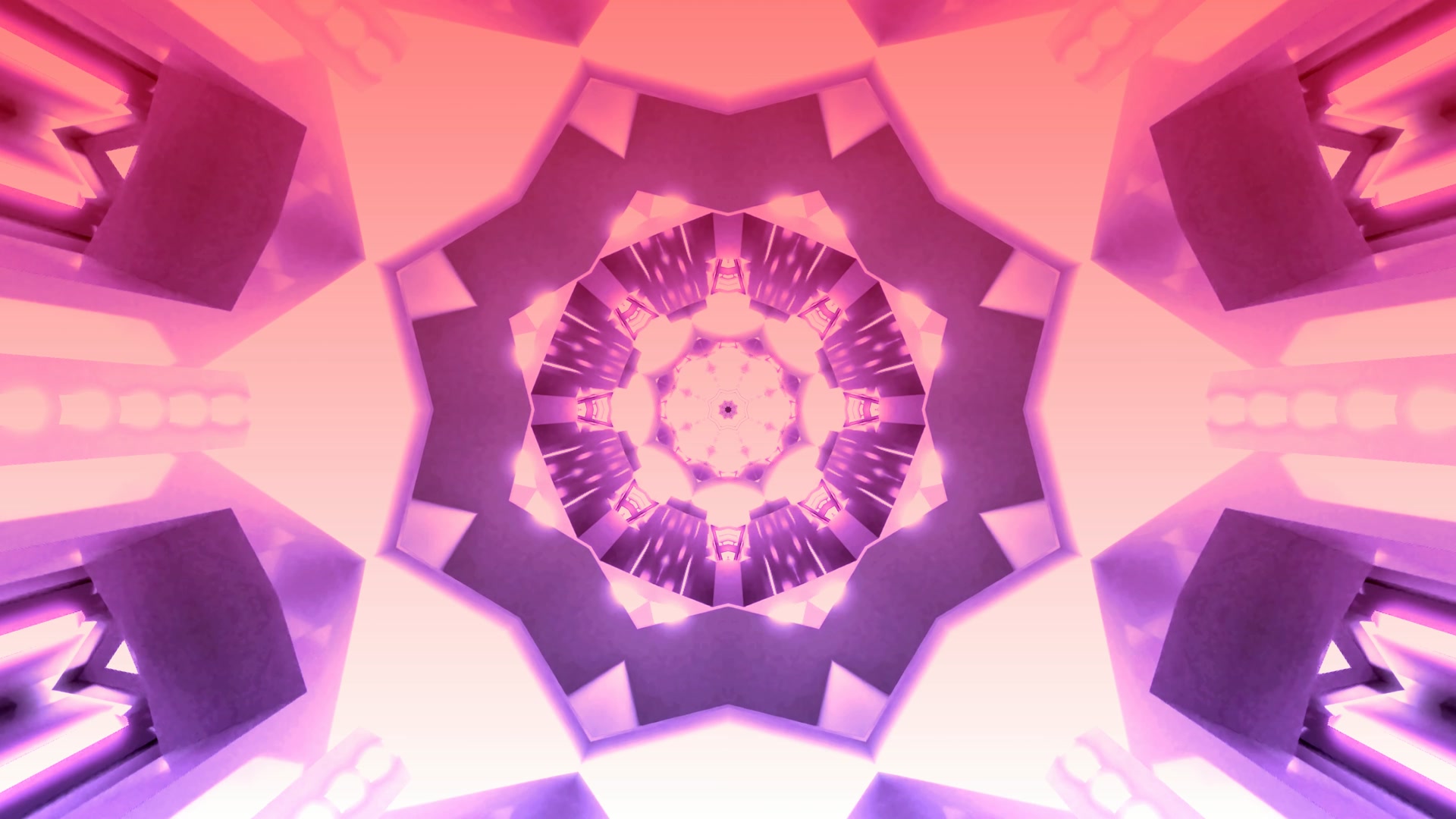 Roze Paars Neon Tunnel Schermbeveiliging 4K UHD 60fps VJ Loop