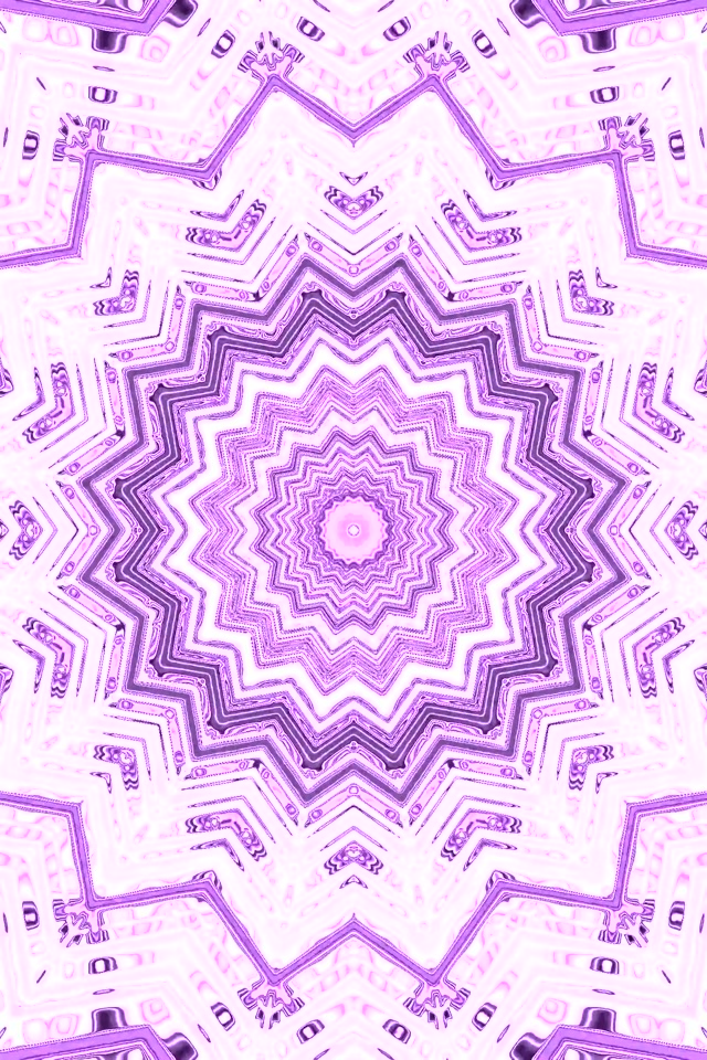 Paarse Neon Tunnel Ster Mandala 60fps 2:3 Foto Portret Schermbeveiliging PC VJ Loop