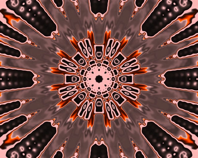 Neon Tunnel Radiale Spike Mandala 5:4 industrieel 60fps Schermbeveiliging Vj loop