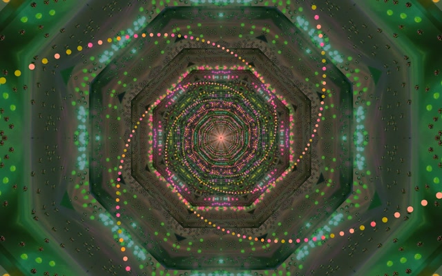 Neon Tunnel Octagon Groen Roze VJLoops 60fps 16:10 macbook Screensaver