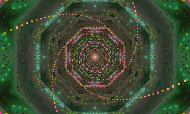 Neon Tunnel Octagon Spiraal VJLoops 5:3 Wide 60fps Screensaver