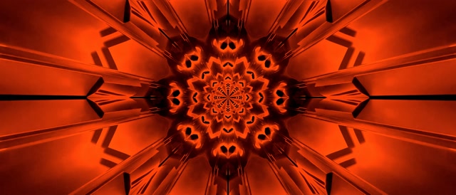 Rood Neon Tunnel Kaleidoscoop Schermbeveiliging 21:9 Ultrawide 60fps VJ Loop