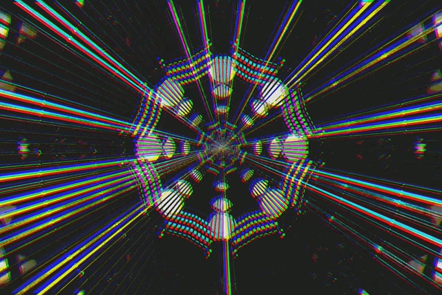 Neon Tunnel Screensaver 3:2 Surface 60fps VJ Loop Regenboog Geometrisch
