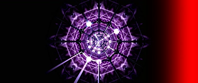 Neon Tunnel Paarse Kaleidoscoop Draaikolk VJLoops 2.39:1 Cinemascope 60fps Schermbeveiliging