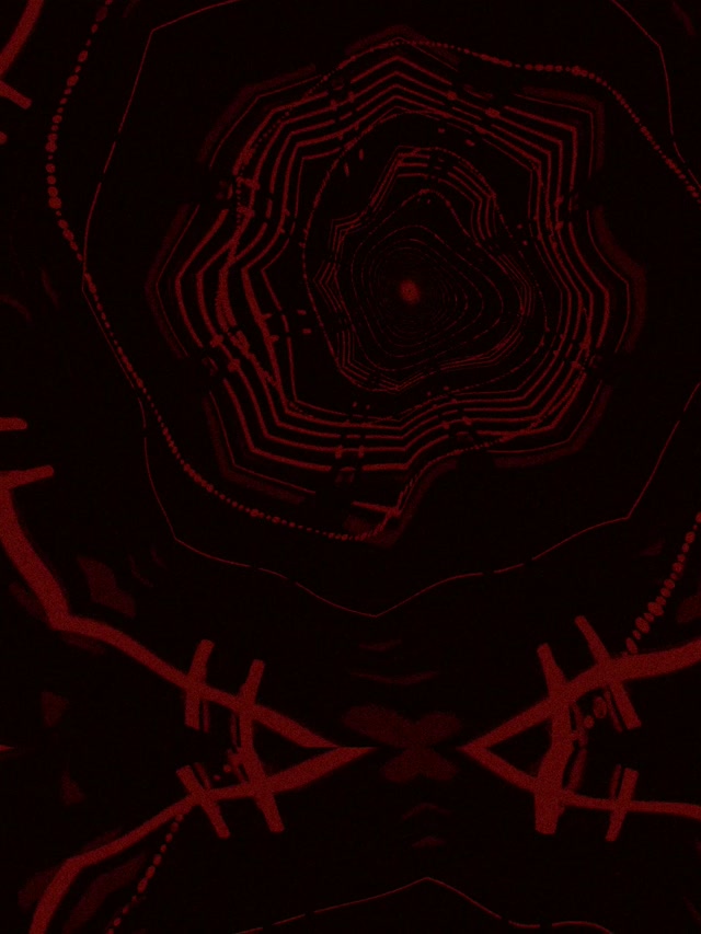 Rode Neon Tunnel VJLoops Gespiegelde Circuit Grid 3:4 ipad portrait 60fps schermbeveiliging