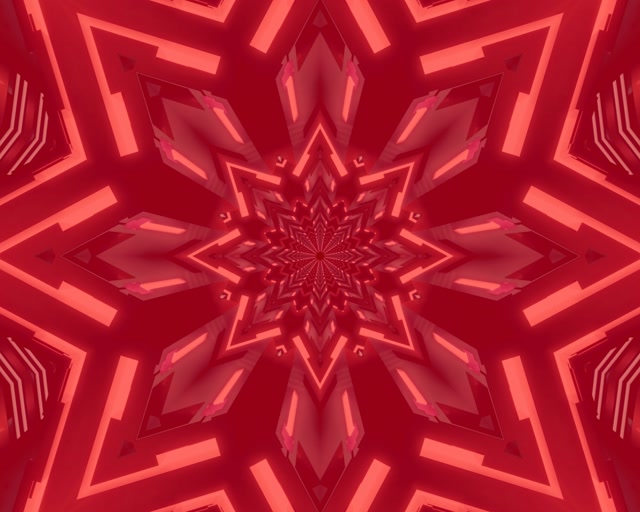 Neon Tunnel Ster Kaleidoscoop VJLoops 5:4 industrieel 60fps Schermbeveiliging