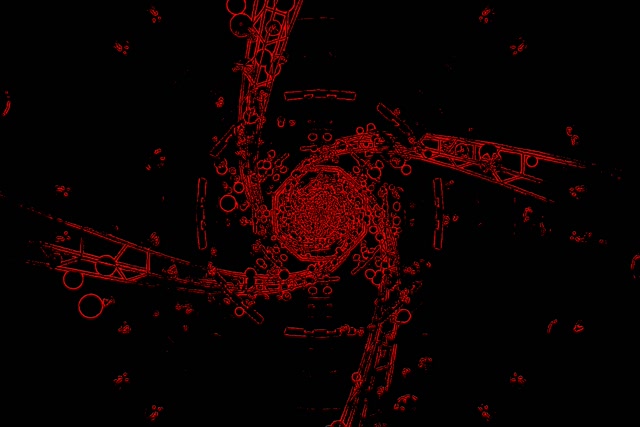 Neon Tunnel Rood Octagon Vortex VJ Loop 60fps 3:2 Surface Screensaver