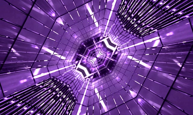 Paarse Neon Tunnel Schermbeveiliging 5:3 Breed 60fps VJ Loop PC Laptop
