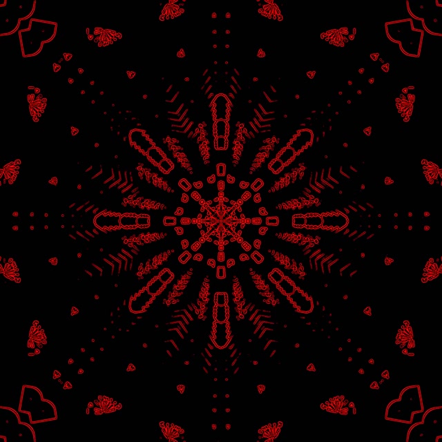 Neon Tunnel Rode Kaleidoscoop Uitbarsting VJ Loop 1:1 Vierkant 60fps Screensaver