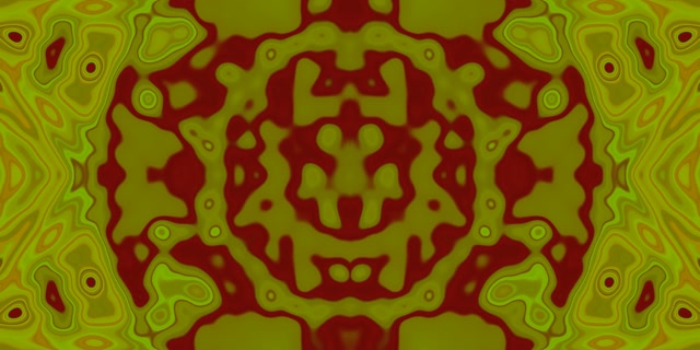 Neon Tunnel Caleidoscoop Groene Fractal VJ Loop 2:1 Univisium 60fps Schermbeveiliging