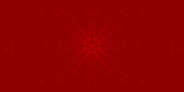 Rode Sneeuwvlok Mandala Neon Tunnel VJLoops 2:1 Univisium 60fps Schermbeveiliging