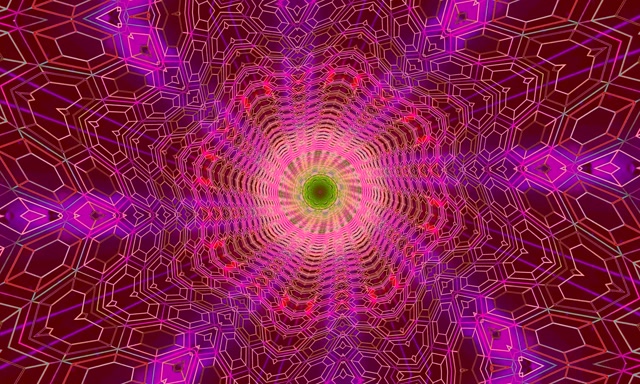 Neon Tunnel Fractal Kaleidoscoop VJLoops 5:3 Wide 60fps Screensaver