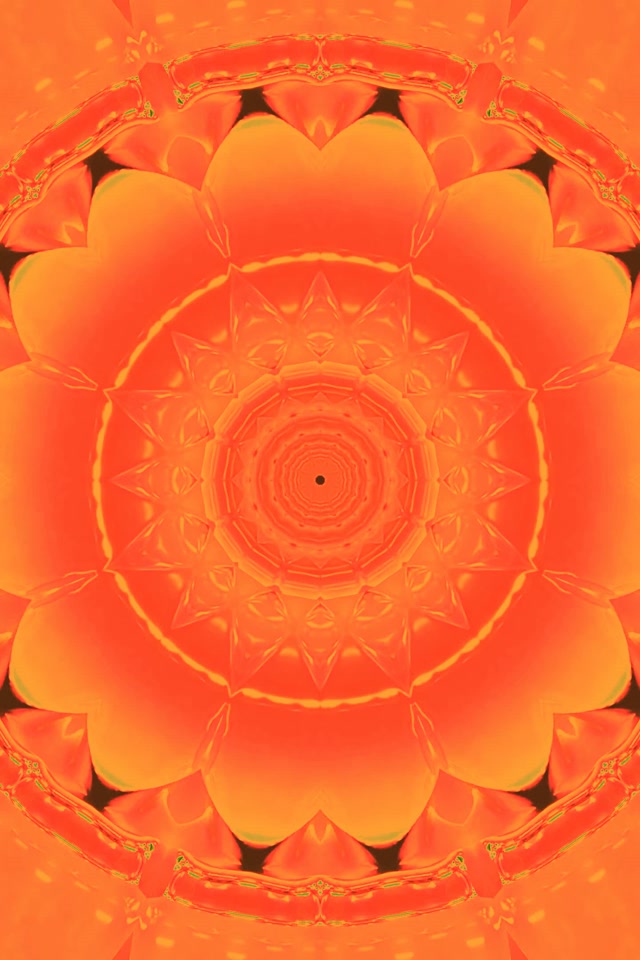 Oranje Neon Tunnel Mandala screensaver 60fps 2:3 photo portrait VJ Loop