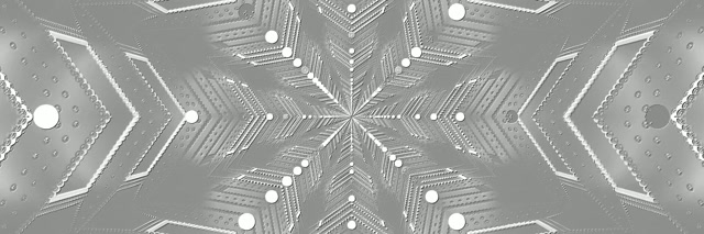 Zilveren Neon Tunnel Sneeuwvlok 3:1 Triple Wide 60fps Screensaver VJ Loop