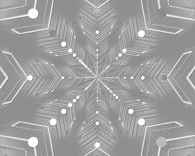 Zilveren Neon Tunnel Sneeuwvlok screensaver 5:4 industrial 60fps Vj loop