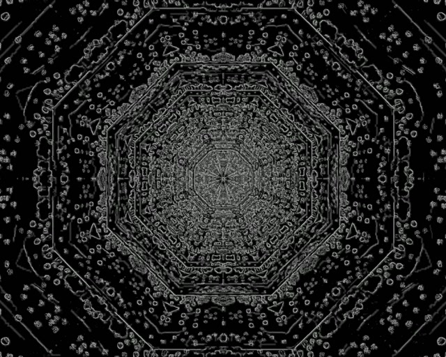 Neon Tunnel Donkere Octagon Schermbeveiliging 5:4 Industrieel 60fps VJ loop