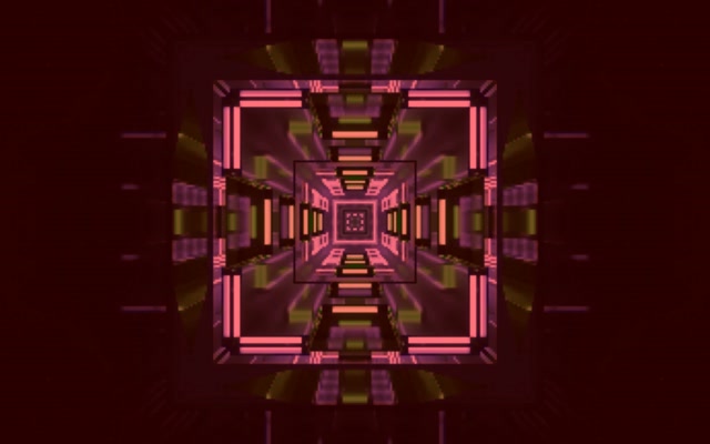 Neon Tunnel Pink Square Vortex VJ Loop 60fps 16:10 MacBook Screensaver