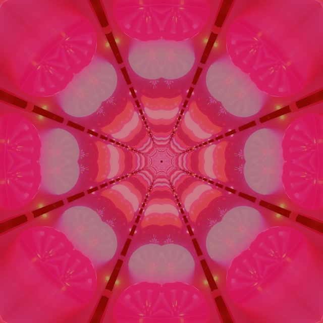 Neon Tunnel Rood Spinnenweb Kaleidoscoop Vj Loop 1:1 Vierkant 60fps Schermbeveiliging