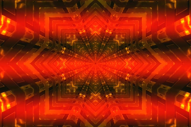 Neon Tunnel Kaleidoscoop Ster Uitbarsting VJ Loop 3:2 Surface 60fps Screensaver