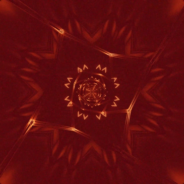 Neon Tunnel Koper Ster Mandala VJ Loop 1:1 Vierkant 60fps Schermbeveiliging