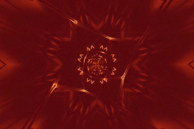 Neon Tunnel Koperen Ster Kaleidoscoop VJ Loop 3:2 Surface 60fps Screensaver
