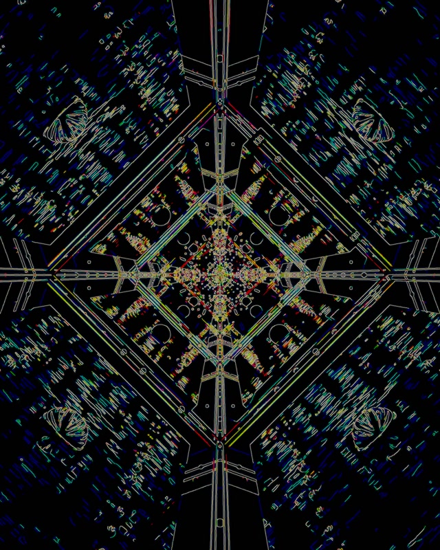 Neon Tunnel Kaleidoscoop Screensaver 60fps 4:5 Instagram VJ Loop