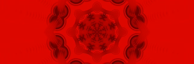 Rode Mandala Neon Tunnel VJLoops 3:1 Drievoudig Breed 60fps Schermbeveiliging