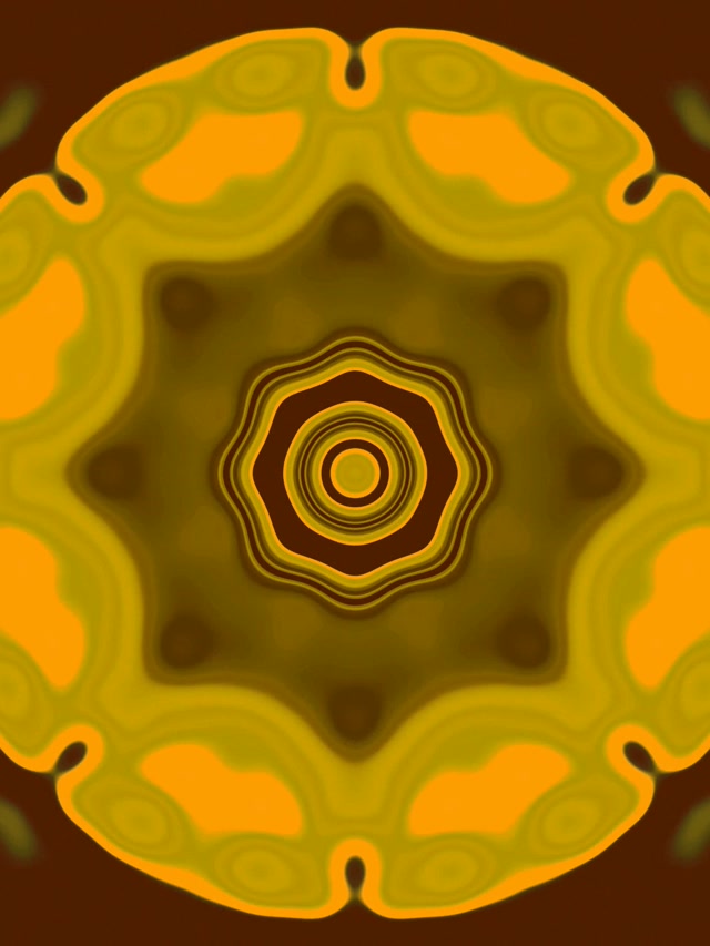 Neon Tunnel Oranje Mandala Screensaver 3:4 iPad Portrait 60fps VJ Loop