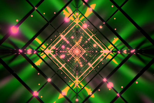 Neon Tunnel Diamant Rooster VJ Loop 3:2 Surface 60fps Schermbeveiliging