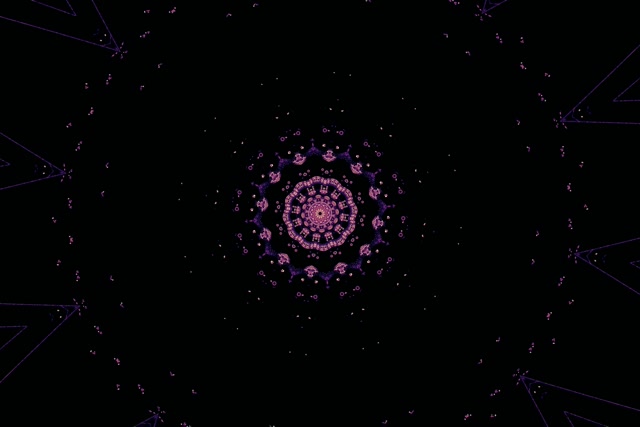 Neon Tunnel Paarse Kaleidoscoop Mandala VJLoops 3:2 Surface 60fps Schermbeveiliging