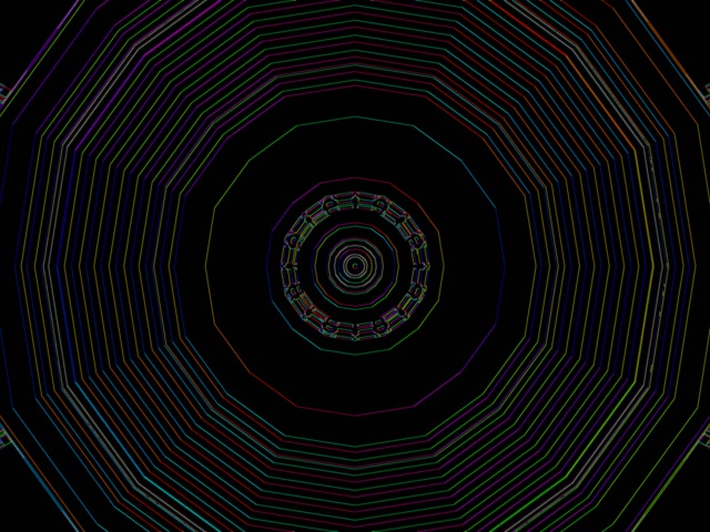 Neon Tunnel Spiraling Vortex Loop 4:3 Classic 60fps Screensaver VJ