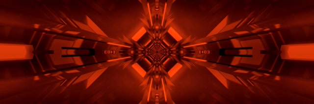 Rood Neon Tunnel Kaleidoscoop Diamant VJ Loop 3:1 Triple Breed 60fps Schermbeveiliging