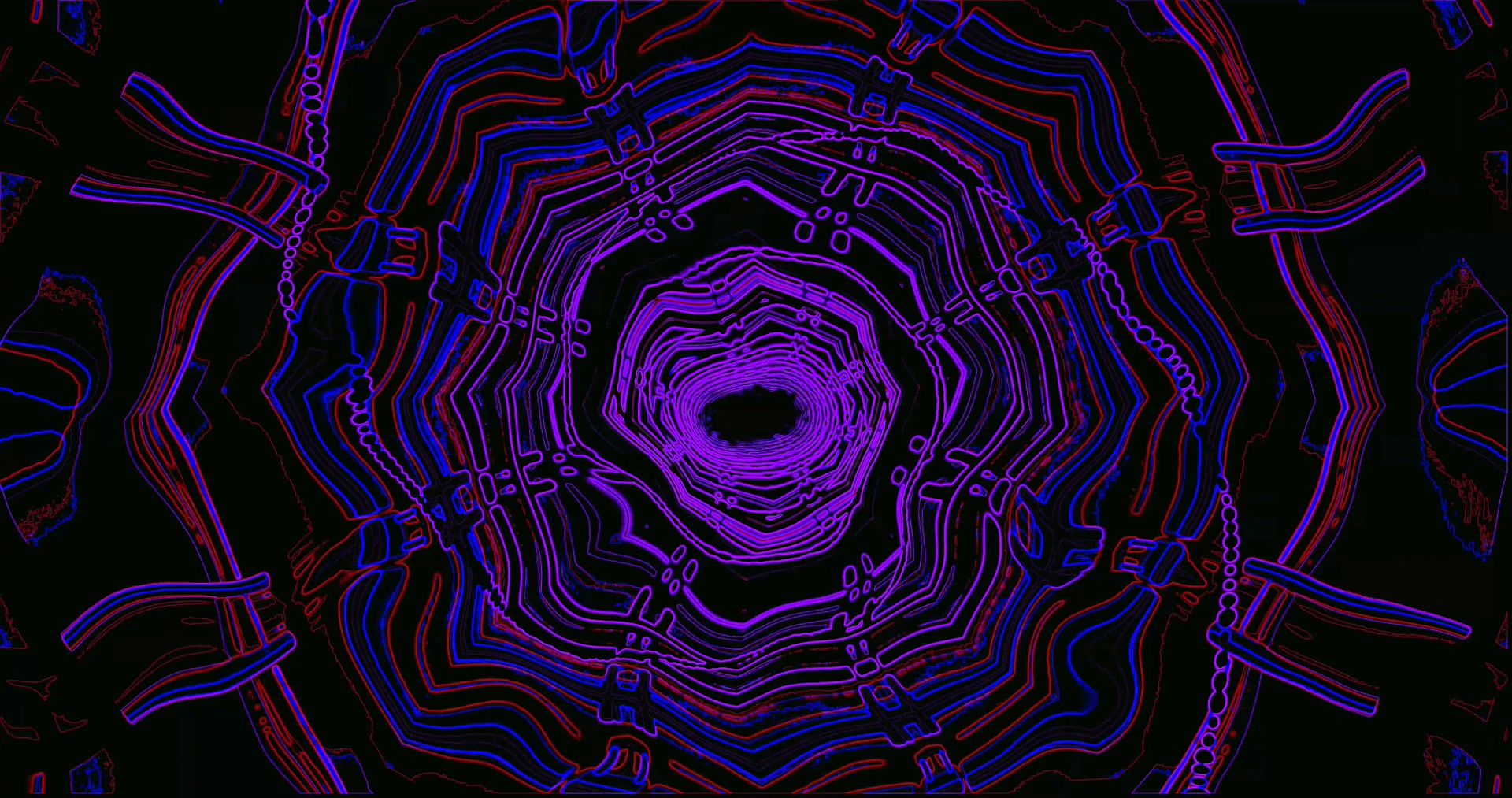 Lilla Neon Tunnel Skjermbeskytter 4K UHD 60fps VJ Loop