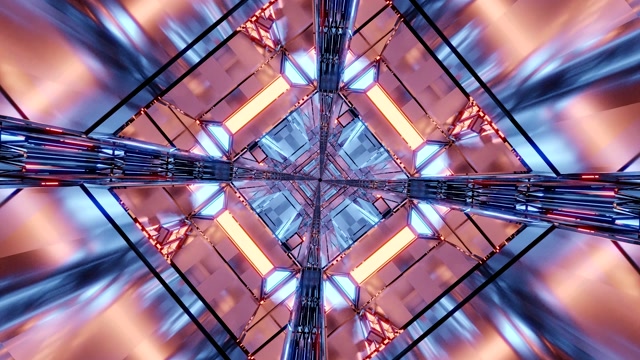 4K UHD 60fps Neon Tunnel Skjermsparere Windows 10 PC Laptop VJLoops Visuell Bakgrunn