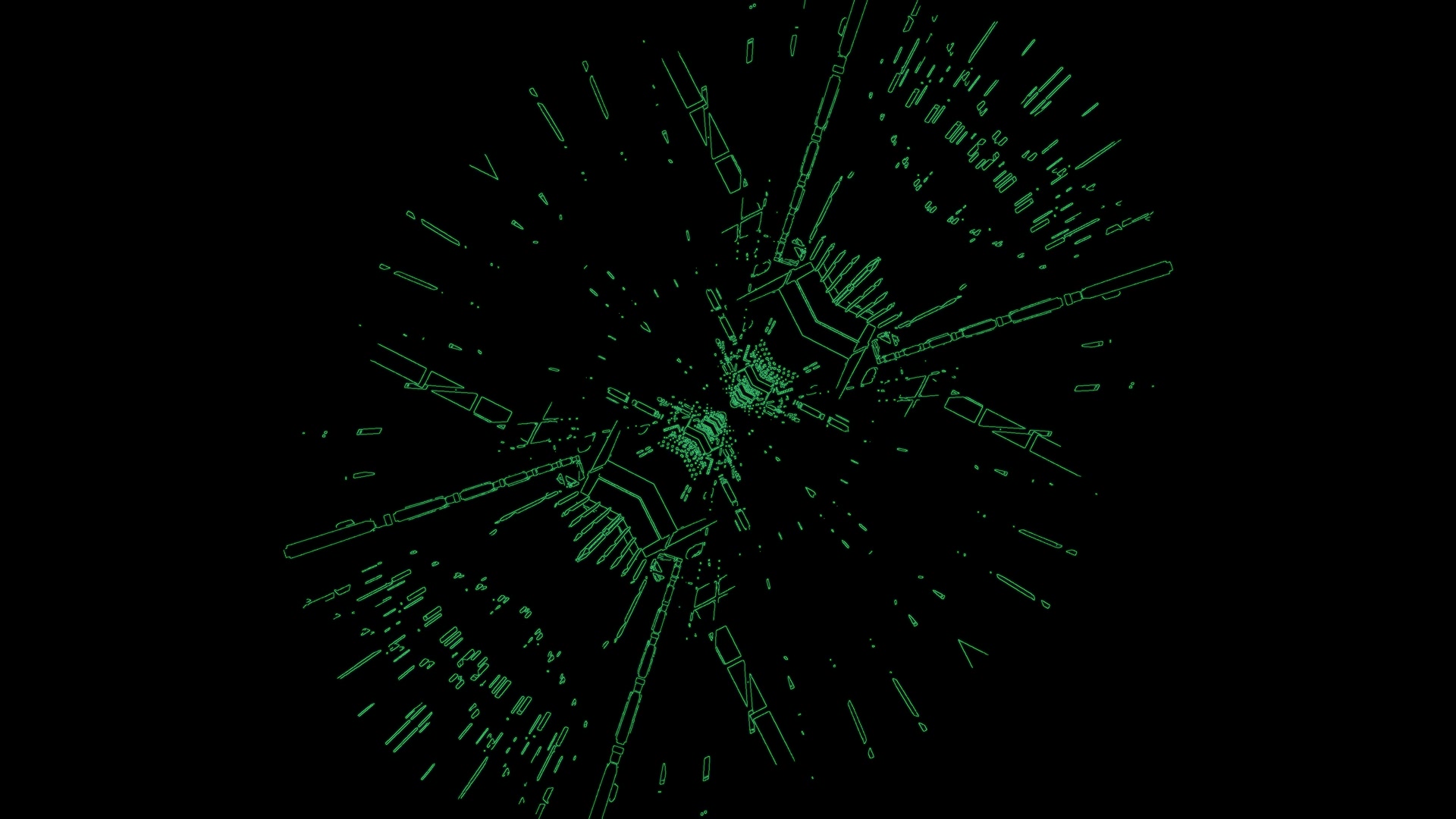 Glødende Cyber Tunnel Skjermsparer 4K UHD 60fps VJ Loop Laptop