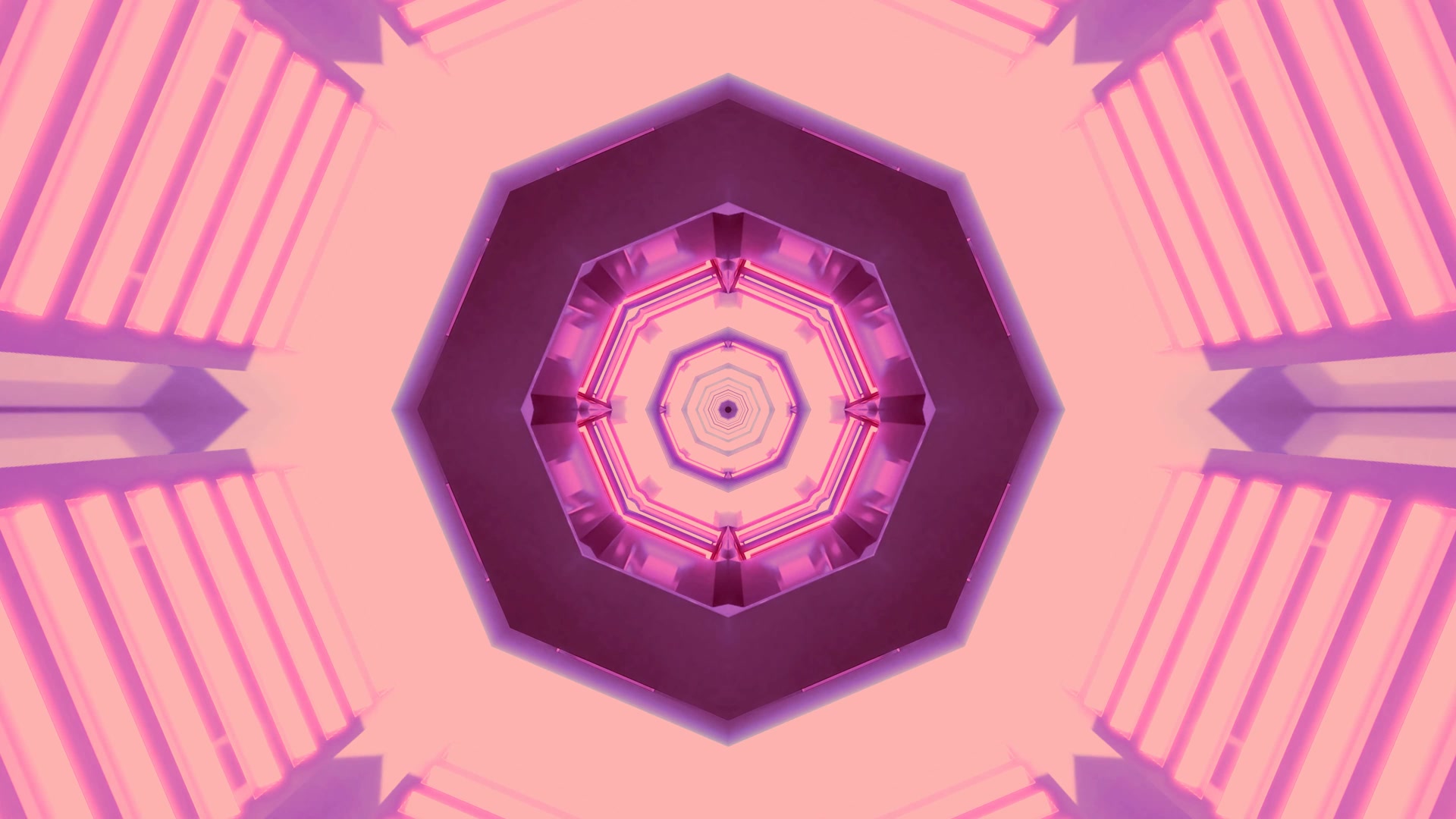 Rosa Neon Tunnel Skjermbeskytter 4K UHD 60fps Vj Loop