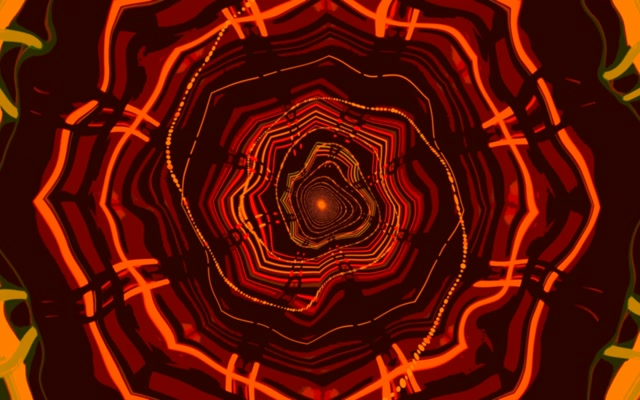 Neon Tunnel Rød Oransje Vortex VJLoops 60fps 16:10 Macbook Skjermsparer