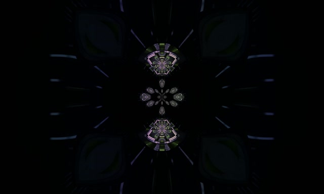 Neon Tunnel Radial Kaleidoscope Vortex | 5:3 Wide 60fps Screensaver Loop